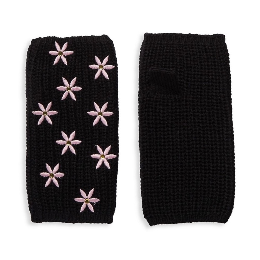 Carolyn Rowan Floral Embroidered Fingerless Gloves #35